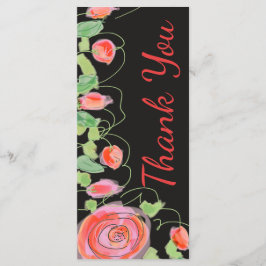 Zwart met bloemen programmakaart