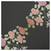 Zwart met bloemen stof (Swatch)