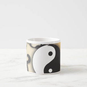 Zwart met Bronze Yin & Yang Espresso Kop