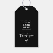 Zwart met Casual script en hartelijke dank Cadeaulabel (Voorkant)