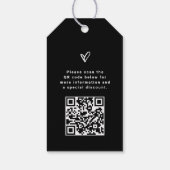 Zwart met Casual script en hartelijke dank Cadeaulabel (Achterkant)