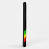 Zwart met diagonale Rasta Stripes/ Case-Mate iPhone Case (Achterkant/rechts)