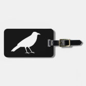 Zwart met een witte rij. bagagelabel (Voorkant horizontaal)