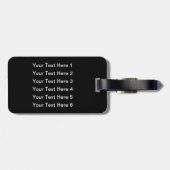 Zwart met een witte rij. bagagelabel (Achterkant horizontaal)