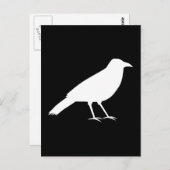 Zwart met een witte rij. briefkaart (Voorkant / Achterkant)