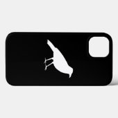 Zwart met een witte rij. Case-Mate iPhone case (Achterkant (horizontaal))