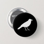 Zwart met een witte rij. ronde button 5,7 cm (Voorkant /achterkant)