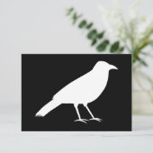 Zwart met een witte rij. RSVP kaartje (Staand voorkant)