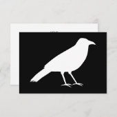 Zwart met een witte rij. RSVP kaartje (Voorkant / Achterkant)