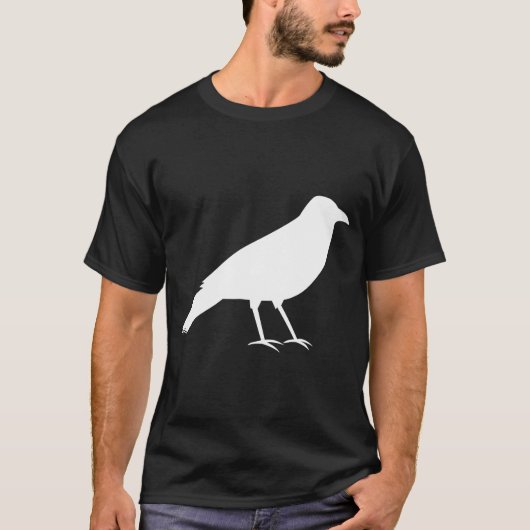 Zwart met een witte rij. t-shirt (Voorkant)