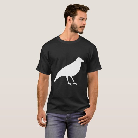 Zwart met een witte rij. t-shirt (Voorkant volledig)