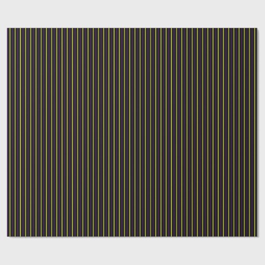 Zwart met gele en Paarse strepen Cadeaupapier (Vlak)