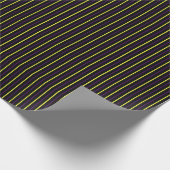 Zwart met gele en Paarse strepen Cadeaupapier (Hoek)