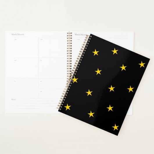 Zwart met gele sterren planner (Display)