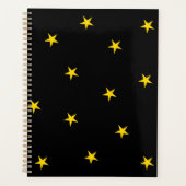 Zwart met gele sterren planner (Voorkant)