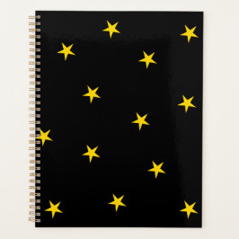 Zwart met gele sterren planner