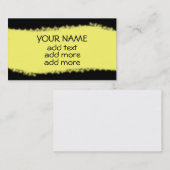 Zwart met gele streep-Visitekaartjes Visitekaartje (Voorkant / Achterkant)