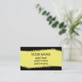 Zwart met gele streep-Visitekaartjes Visitekaartje (Staand voorkant)