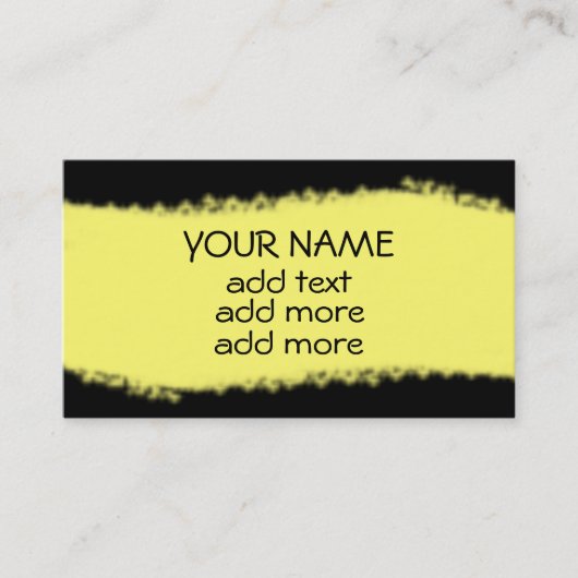 Zwart met gele streep-Visitekaartjes Visitekaartje (Voorkant)