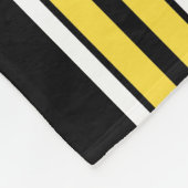 Zwart met Gele Witte Stripes Team Jersey Fleece Deken (Hoek)