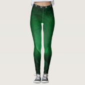 Zwart met Gloeiende groene Row Spooky Grey vleermu Leggings (Voorkant)