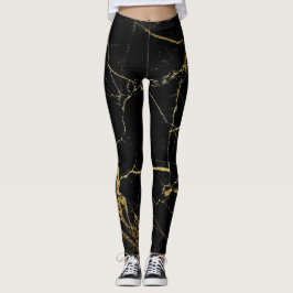 Zwart met Gold Foil-Leggings Leggings