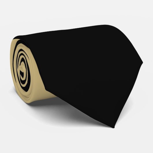 Zwart met Gold Knot Contrast Stropdas (Opgerold)