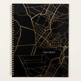 Zwart met Gold look Map en Naam Planner