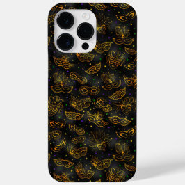 ZWART MET GOLD MARDI GRAS MASKS Case-Mate iPhone 14 PRO MAX HOESJE