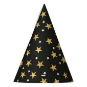 Zwart met Gold Stars Party-Pet Feesthoedjes (Links)