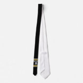 Zwart met Gold White Stripes Team Jersey Stropdas (Achterkant)