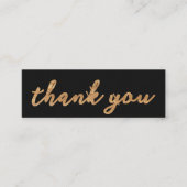 Zwart met Goud Dank U Visitekaartje (Voorkant)