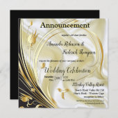 Zwart met goud op aankondiging van Champagne Silk (Voorkant / Achterkant)