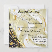 Zwart met goud op aankondiging van Champagne Silk (Voorkant)