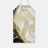 Zwart met goud op Champagne Silk Cadeaulabel (Achterkant)