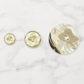 Zwart met goud op Champagne Silk Confetti (Voorkanten)