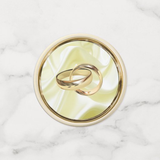 Zwart met goud op Champagne Silk Confetti (Kleine voorkant)