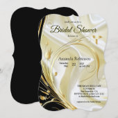 Zwart met goud op Champagne Silk Kaart (Voorkant / Achterkant)