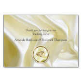 Zwart met goud op Champagne Silk Kaart (Achterkant)