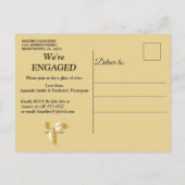 Zwart met goud op Champagne Silk Uitnodiging Briefkaart (Achterkant)