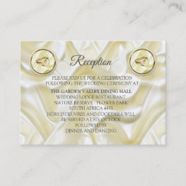 Zwart met Goud op Zijde textuur Informatiekaartje