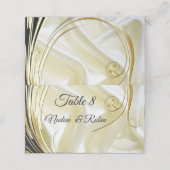 Zwart met Goud op zilveren textuur Plaatskaartje (Buitenkant ongevouwen)