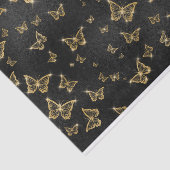 ZWART MET GOUDE BUTTERFLIES TISSUEPAPIER (Detail)