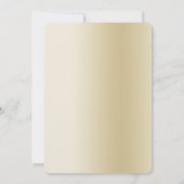 Zwart met Gouden Bloemen Ontwerp Trouwen Kaart (Achterkant)