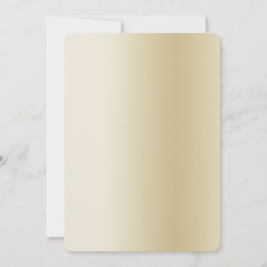 Zwart met Gouden Bloemen Ontwerp Trouwen Kaart (Achterkant)