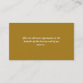 Zwart met gouden decoratieve objecten Visitekaartj Visitekaartje (Achterkant)