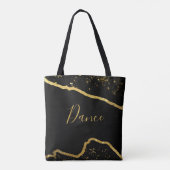 Zwart met Gouden Glitter Dans Tas (Achterkant)
