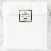 Zwart met gouden inkt soja kaars labels (Tas)