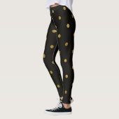 Zwart met gouden polka stippen leggings (Links)