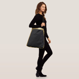 Zwart met Gouden Rand Classy Simplistic Crossbody Tas